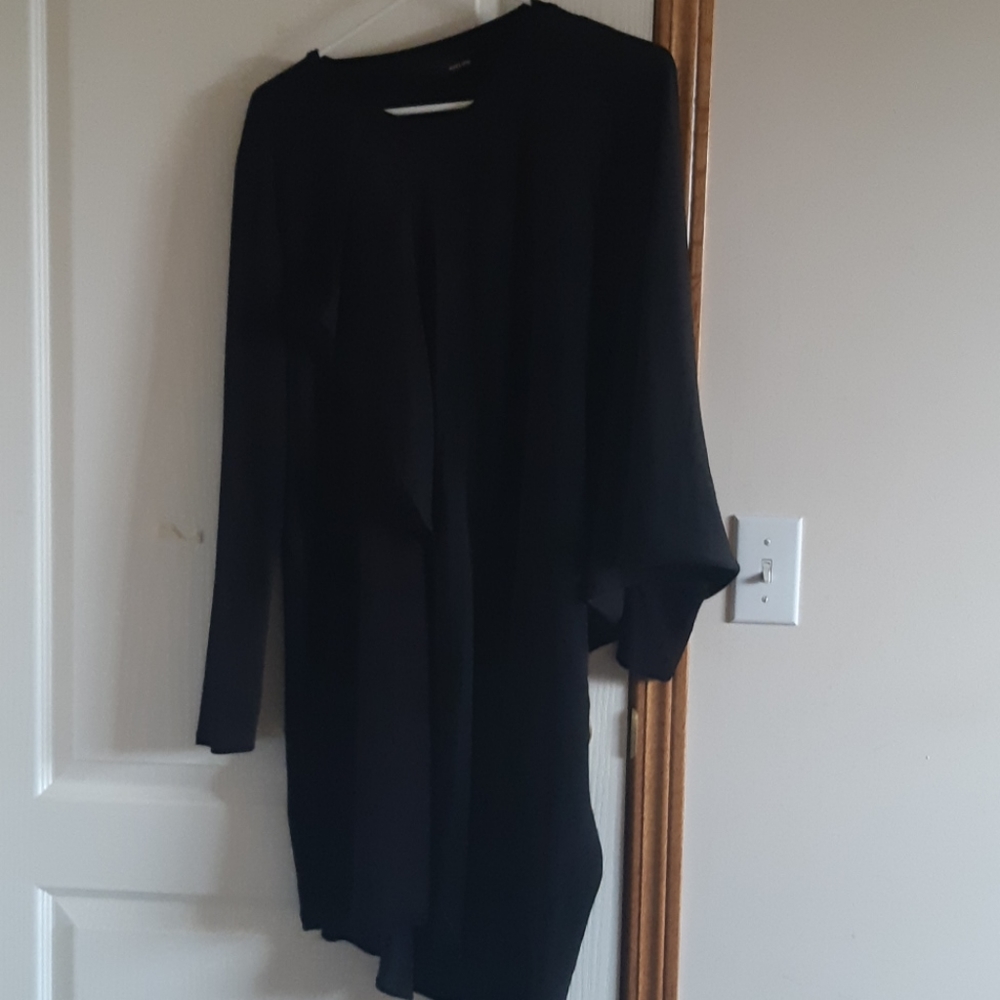 Asymmetrical Artsy Cotton Silk Little Black Dress